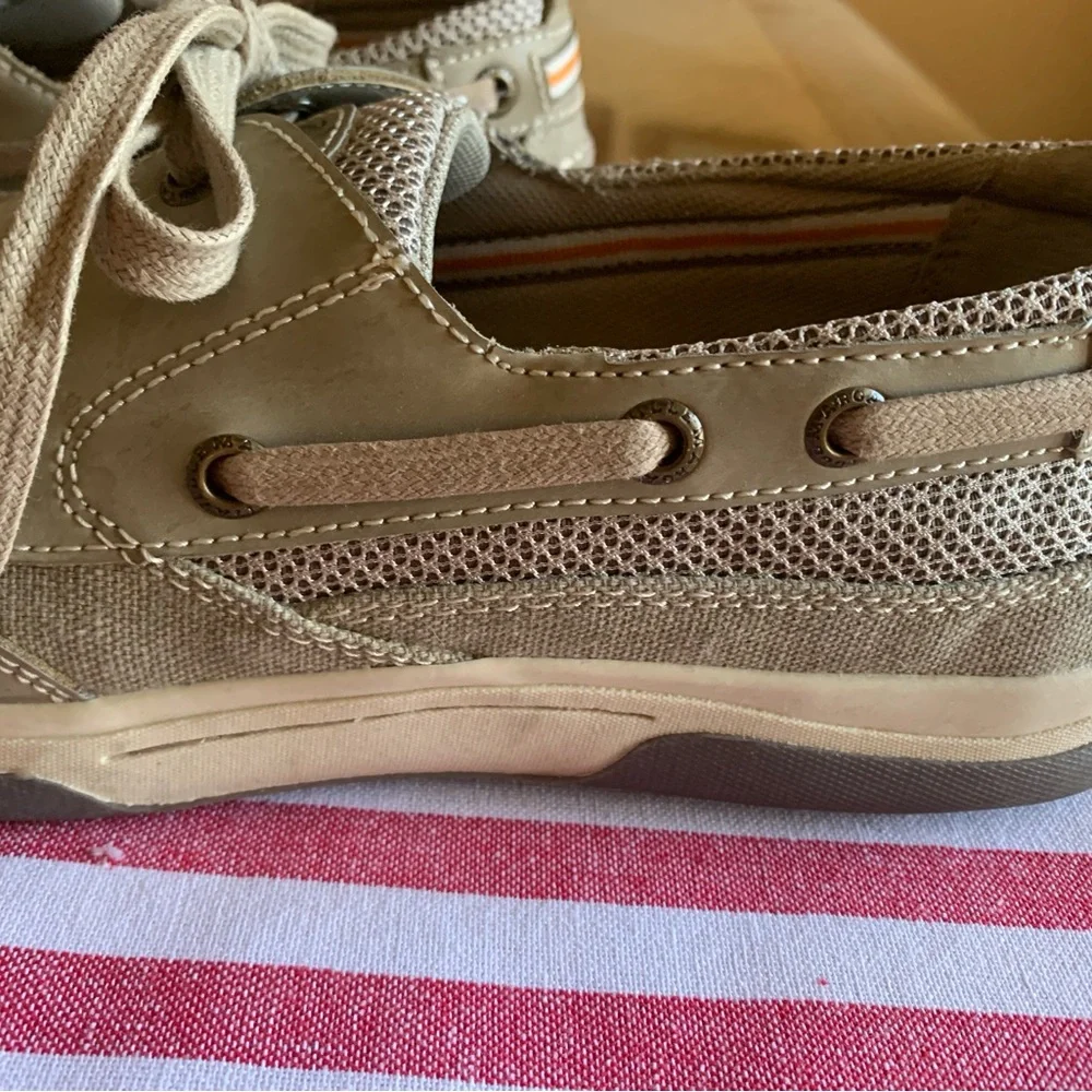 Margaritaville Harpoon Lace Khaki Boat Shoes